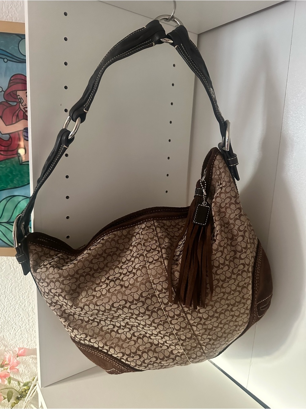 Vintage Coach brown soho signature print shoulder bag - Picture 3 of 8